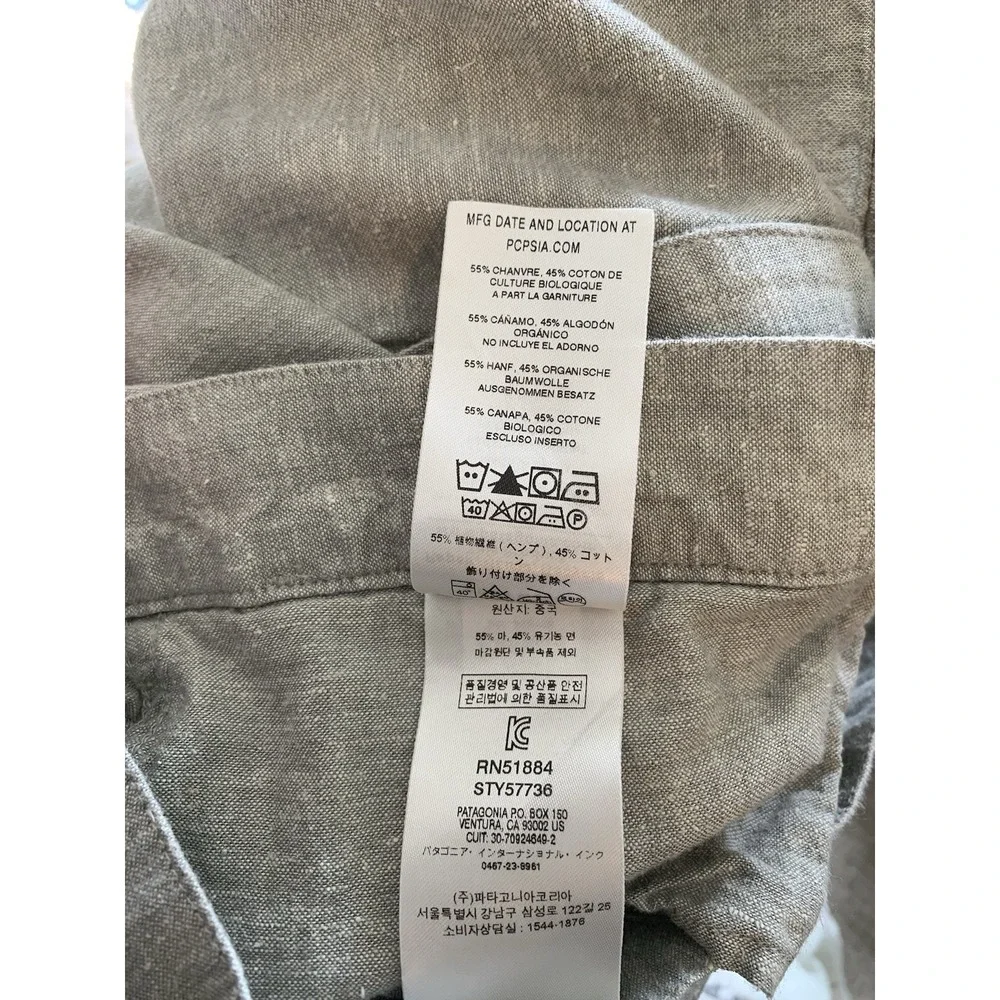 PATAGONIA Shorts Men 32 GreenishBeige HEMP/ORGANIC COTTON Chino Pockets Outdoors